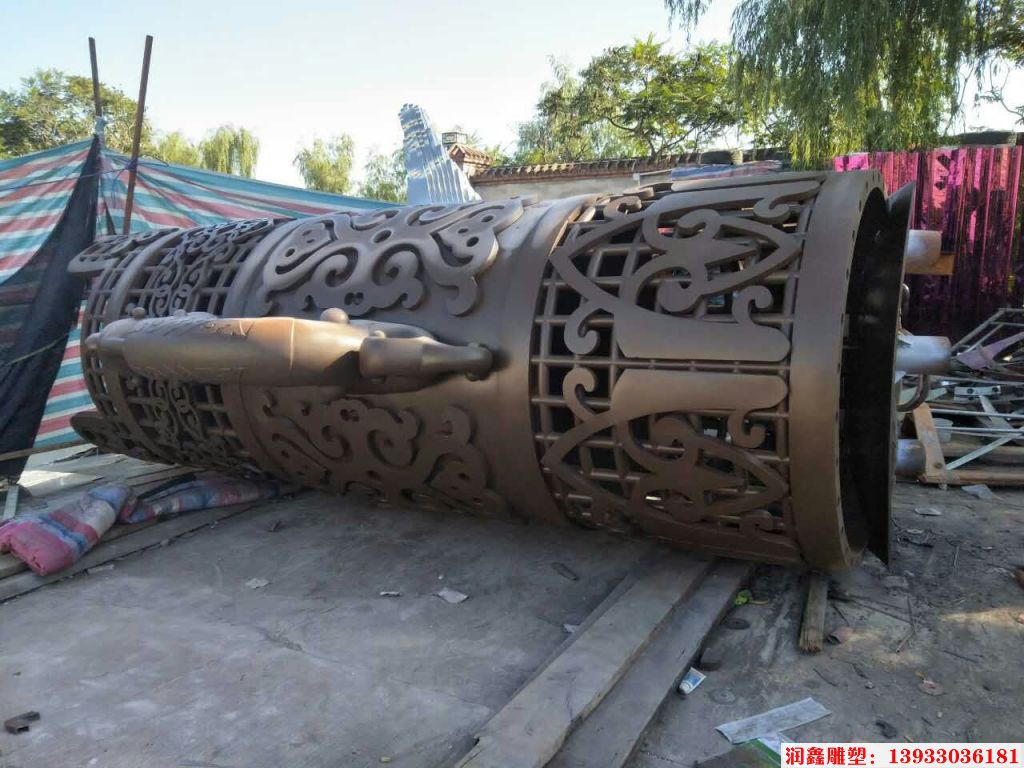 铜雕笔筒雕塑